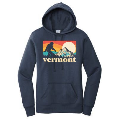 Vintage Vermont Bigfoot Sasquatch Wilderness Women's Pullover Hoodie