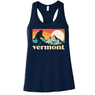 Vintage Vermont Bigfoot Sasquatch Wilderness Women's Racerback Tank