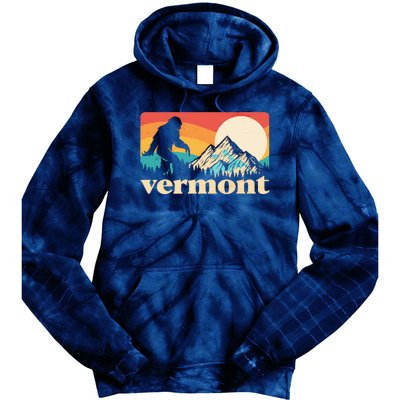 Vintage Vermont Bigfoot Sasquatch Wilderness Tie Dye Hoodie