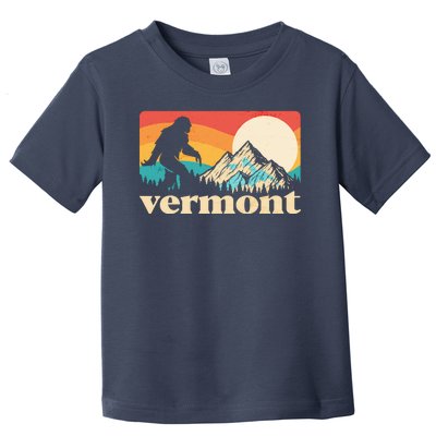 Vintage Vermont Bigfoot Sasquatch Wilderness Toddler T-Shirt