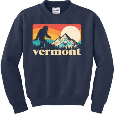 Vintage Vermont Bigfoot Sasquatch Wilderness Kids Sweatshirt