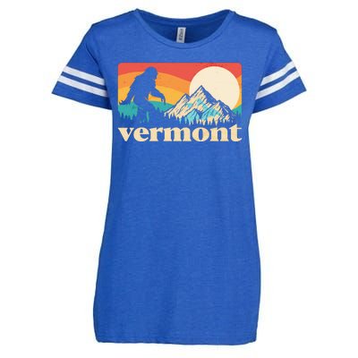 Vintage Vermont Bigfoot Sasquatch Wilderness Enza Ladies Jersey Football T-Shirt