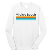 Vintage Virginia Beach Virginia Va Retro Design Long Sleeve Shirt