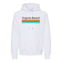 Vintage Virginia Beach Virginia Va Retro Design Premium Hoodie