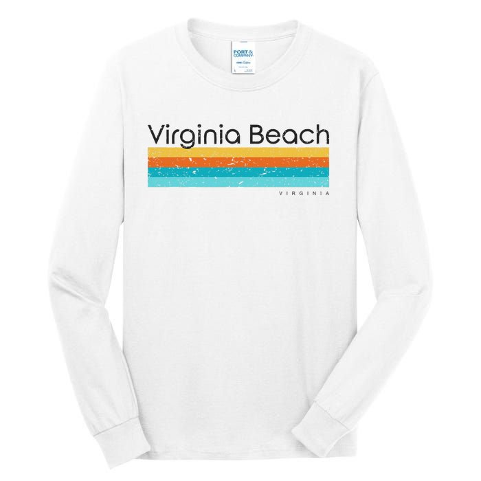 Vintage Virginia Beach Virginia Va Retro Design Tall Long Sleeve T-Shirt