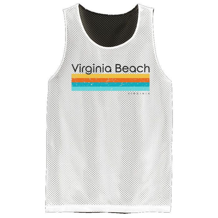 Vintage Virginia Beach Virginia Va Retro Design Mesh Reversible Basketball Jersey Tank