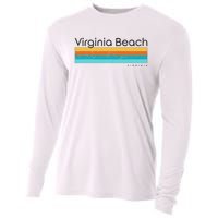 Vintage Virginia Beach Virginia Va Retro Design Cooling Performance Long Sleeve Crew