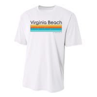 Vintage Virginia Beach Virginia Va Retro Design Performance Sprint T-Shirt