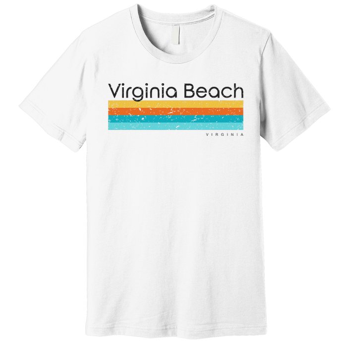 Vintage Virginia Beach Virginia Va Retro Design Premium T-Shirt