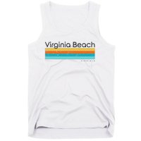 Vintage Virginia Beach Virginia Va Retro Design Tank Top