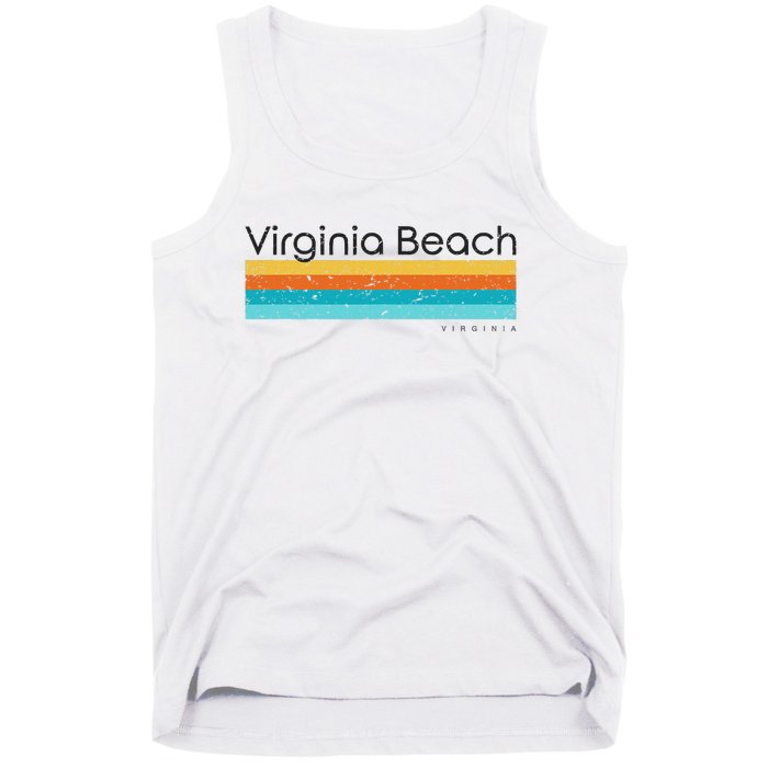 Vintage Virginia Beach Virginia Va Retro Design Tank Top