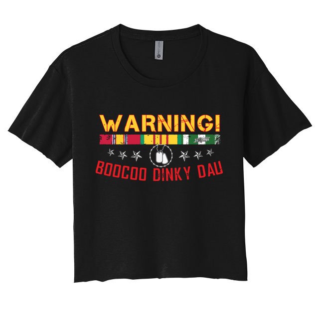 Vietnam Veteran Boocoo Dinky Dau Crop Top