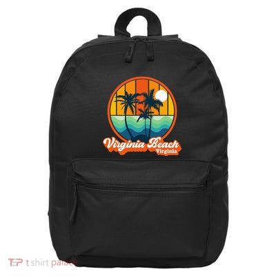 Vintage Virginia Beach Virginia Summer 90s Beach Souvenirs 16 in Basic Backpack