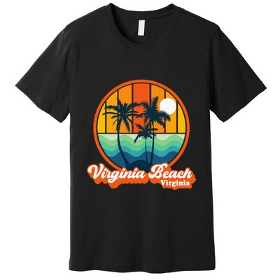 Vintage Virginia Beach Virginia Summer 90s Beach Souvenirs Premium T-Shirt