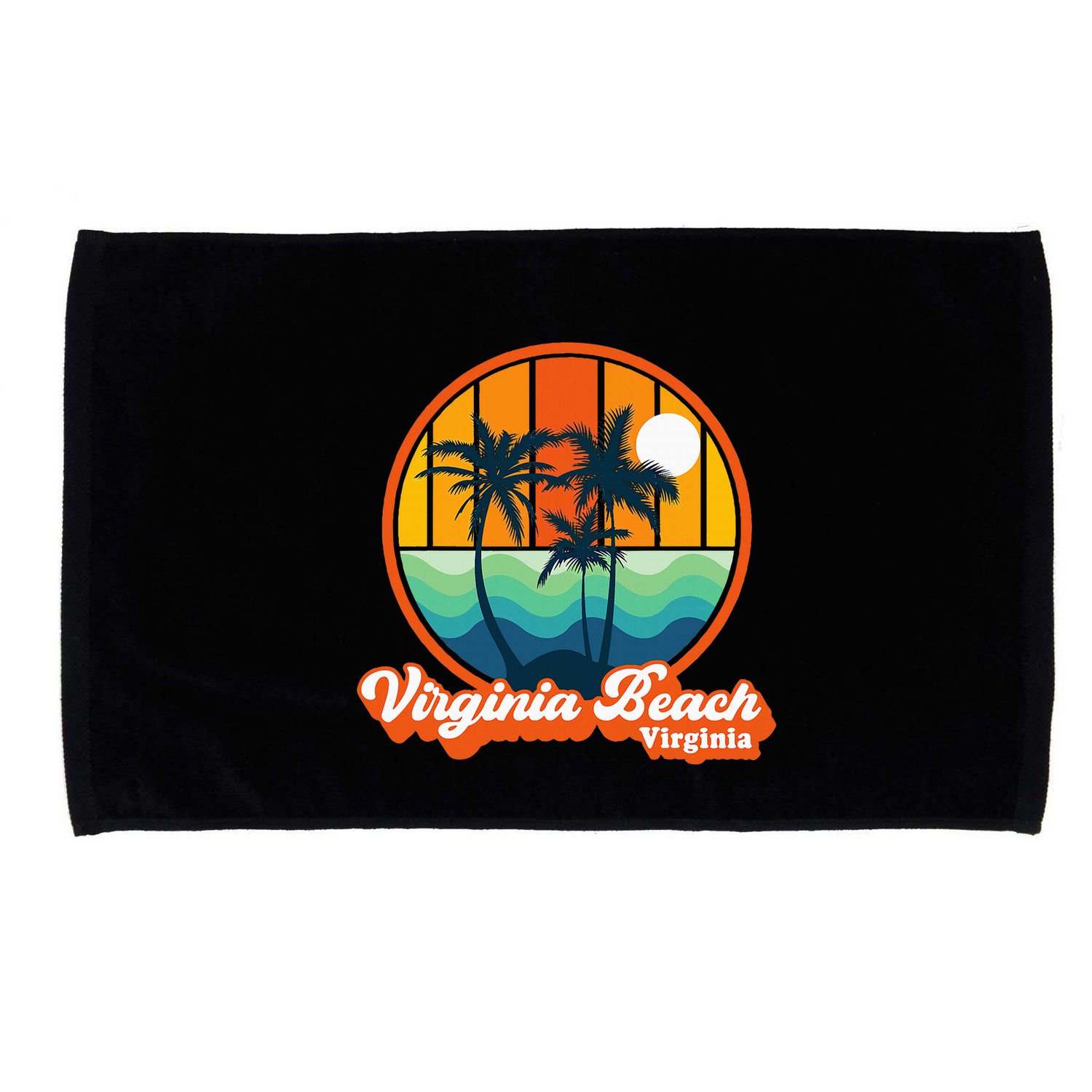 Vintage Virginia Beach Virginia Summer 90s Beach Souvenirs Microfiber Hand Towel