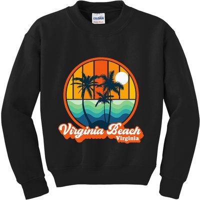 Vintage Virginia Beach Virginia Summer 90s Beach Souvenirs Kids Sweatshirt