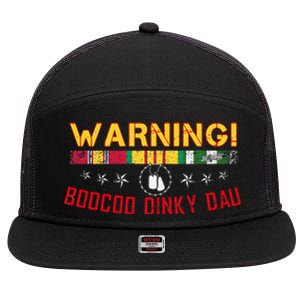 Vietnam Veteran Boocoo Dinky Dau 7 Panel Mesh Trucker Snapback Hat