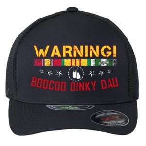 Vietnam Veteran Boocoo Dinky Dau Flexfit Unipanel Trucker Cap