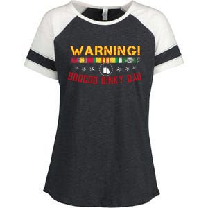 Vietnam Veteran Boocoo Dinky Dau Enza Ladies Jersey Colorblock Tee