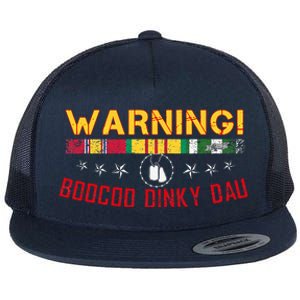 Vietnam Veteran Boocoo Dinky Dau Flat Bill Trucker Hat