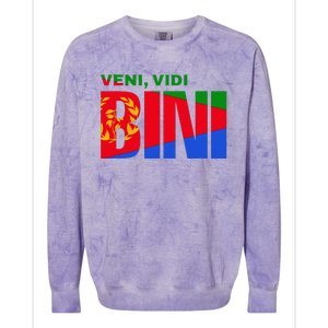 Vini Vidi Bini Eritrean Cyclist De France Colorblast Crewneck Sweatshirt