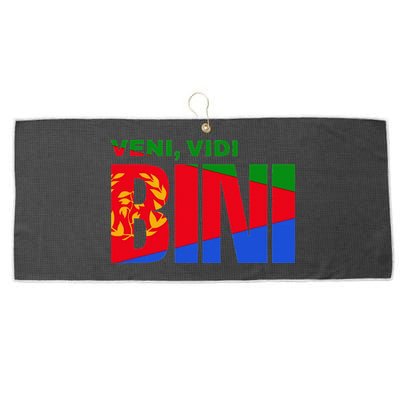Vini Vidi Bini Eritrean Cyclist De France Large Microfiber Waffle Golf Towel