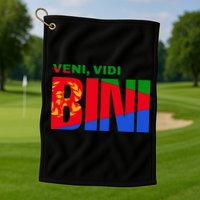 Vini Vidi Bini Eritrean Cyclist De France Golf Towel