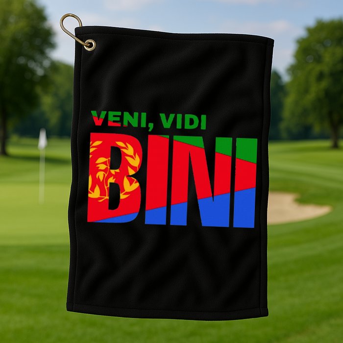 Vini Vidi Bini Eritrean Cyclist De France Golf Towel