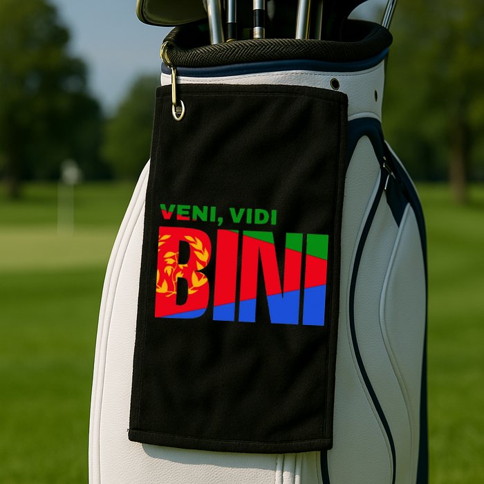 Vini Vidi Bini Eritrean Cyclist De France Golf Towel