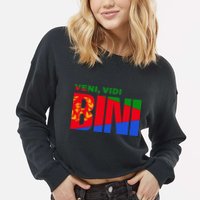 Vini Vidi Bini Eritrean Cyclist De France Cropped Pullover Crew