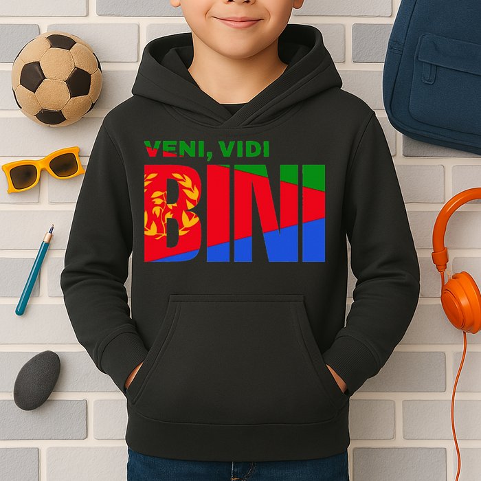 Vini Vidi Bini Eritrean Cyclist De France Kids Hoodie