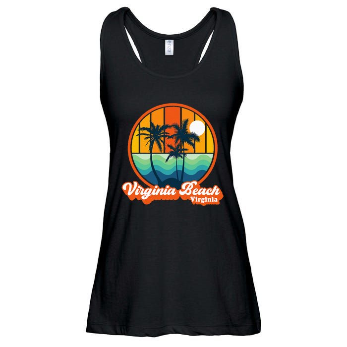 Vintage Virginia Beach Virginia Summer 90s Beach Souvenirs Ladies Essential Flowy Tank