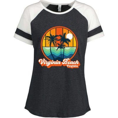 Vintage Virginia Beach Virginia Summer 90s Beach Souvenirs Enza Ladies Jersey Colorblock Tee