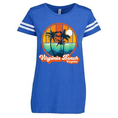 Vintage Virginia Beach Virginia Summer 90s Beach Souvenirs Enza Ladies Jersey Football T-Shirt