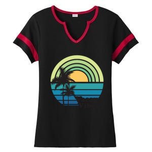 Vacay Vibes Beach Family Vacation Summer Graphic Gift Ladies Halftime Notch Neck Tee