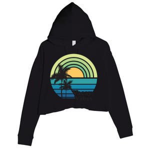 Vacay Vibes Beach Family Vacation Summer Graphic Gift Crop Fleece Hoodie