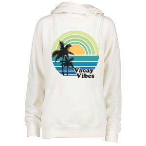 Vacay Vibes Beach Family Vacation Summer Graphic Gift Womens Funnel Neck Pullover Hood