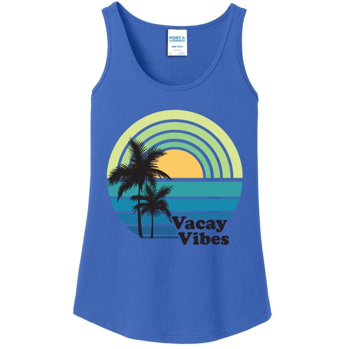 Vacay Vibes Beach Family Vacation Summer Graphic Gift Ladies Essential Tank