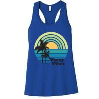 Vacay Vibes Beach Family Vacation Summer Graphic Gift Women's Racerback Tank