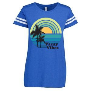 Vacay Vibes Beach Family Vacation Summer Graphic Gift Enza Ladies Jersey Football T-Shirt