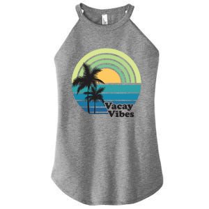 Vacay Vibes Beach Family Vacation Summer Graphic Gift Women's Perfect Tri Rocker Tank