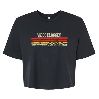 Vintage Video Blogger Limited Edition Bella+Canvas Jersey Crop Tee