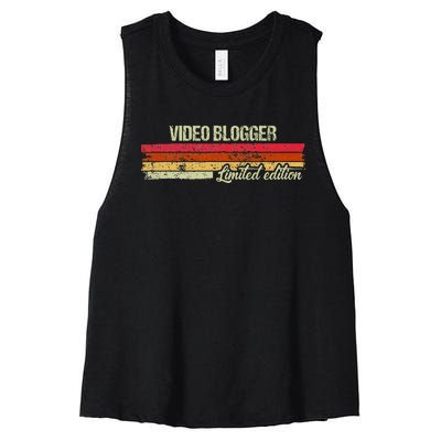 Vintage Video Blogger Limited Edition Women's Racerback Cropped Tank