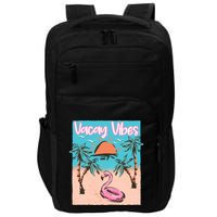 Vacay Vibes Beach Flamingo Summer Vacation Gift Impact Tech Backpack