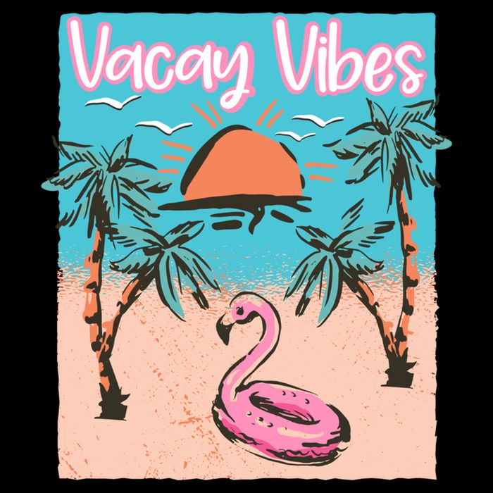 Vacay Vibes Beach Flamingo Summer Vacation Gift Impact Tech Backpack