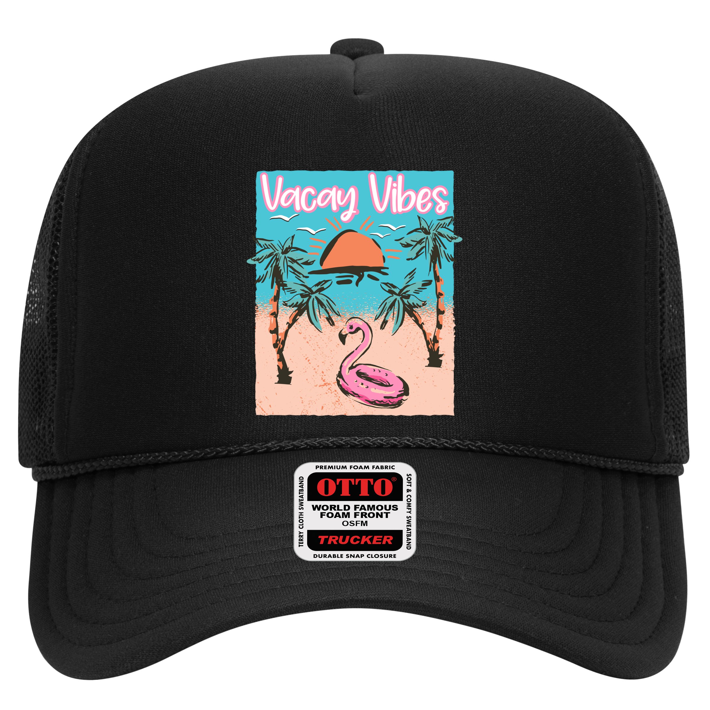 Vacay Vibes Beach Flamingo Summer Vacation Gift Hat