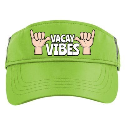 Vacay Vibes Beach Vacation Summer Positive Gift Adult Drive Performance Visor