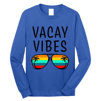 Vacay Vibes Beach Vacation Gift Long Sleeve Shirt