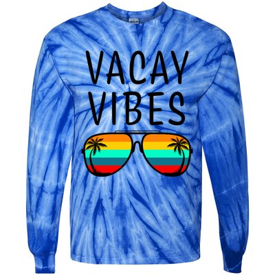 Vacay Vibes Beach Vacation Gift Tie-Dye Long Sleeve Shirt