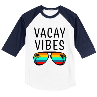 Vacay Vibes Beach Vacation Gift Baseball Sleeve Shirt